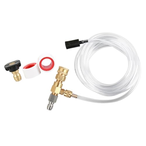 Kits de inyectores químicos para lavadora eléctrica, inyectores de jabón, conector rápido de 3/8 pulgadas, dispensador de jabón ajustable de 4000 PSI duradero