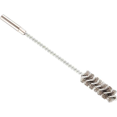 kwb brosse métallique ronde/cylindrique fine, ondulée, en fil d'acier, Ø 20 mm pour le métal et la pierre, brosse métallique pour perceuse, brosse à tuyaux pour...