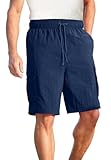 KingSize Men's Big & Tall 8' Cargo Swim Trunks - 4XL, Navy