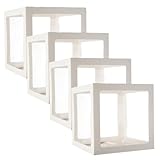 DOITOOL Weiße Ballonboxen 4 Stück 30X30X30cm Papier Boxen Party Dekoration für Hochzeit Geburtstag Babyparty Verlobung