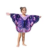 Generisch Mädchen-Strandüberwurf Mesh mit Sonnenschutz – Leichte Pflegeleichte für vielseitiger Tunika-Schutz für sommerliche Aktivitäten (Dark Purple, 5-6 Years)