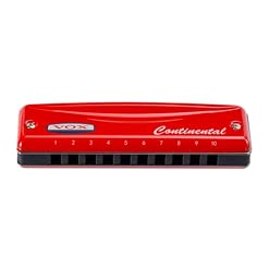 Continental Harmonica Type 2 D Red - Les Beatles, Paul McCartney, John Lennon, RIngo Starr, George Harrison