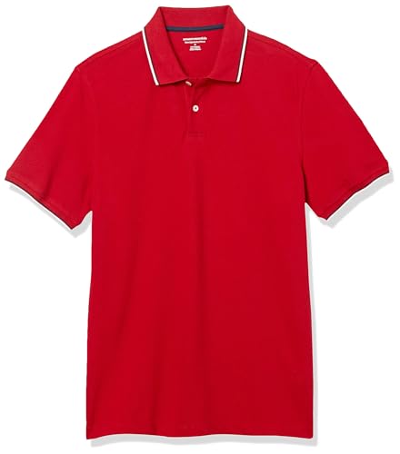 Image of Amazon Essentials Men's Slim-Fit Short-Sleeve Cotton Pique Polo Shirt