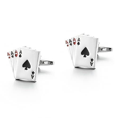 Mancuernillas Lucky Poker para Hombre miniatura 5