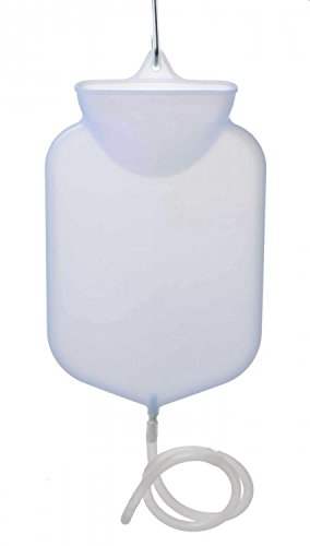Silicone Open Flow Top Douche and Enema Bag with 3 Piece Silicone Comfort Tip Kit by Cleanstream Cover