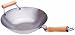 14 Inches Carbon Steel Wok with Helper Handle (Flat Bottom), 14 Gauge Thickness, USA Made