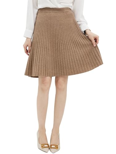 Women's Winter Skirt 100 Percent Merino Wool Knit High Waist Ribbed Knitted Skirts2