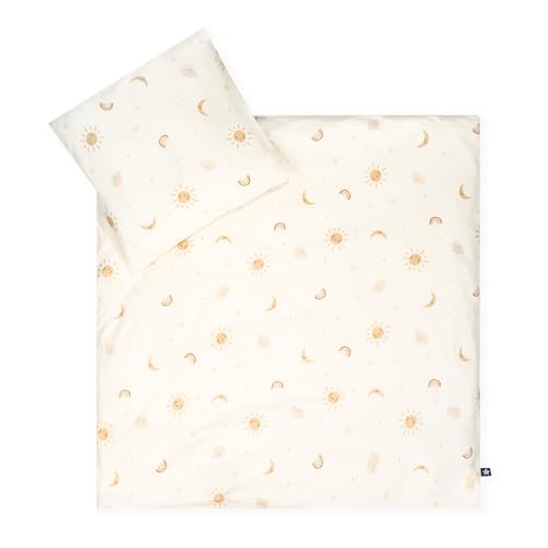 Julius Zöllner Bettwäsche Jersey Happy Sun, Gr. 80x80 und 35x40 cm, Babybettwäsche, Schadstoffgeprüft