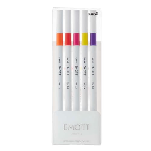 Stylos pointe fine Uni Emott imperméables pour dessin artistique et design graphique