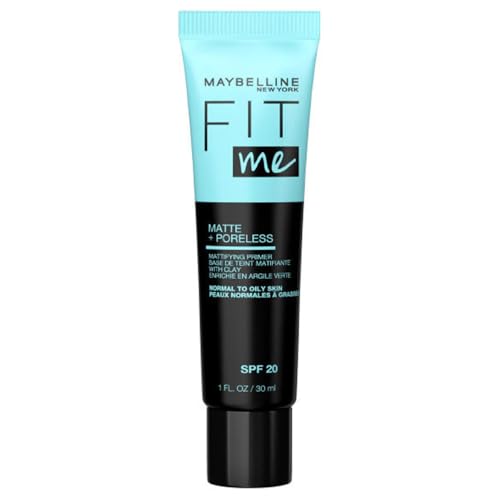 Maybelline New York Fit Me Primer Matificante, Acabado mate, Con Arcilla, piel normal a grasa