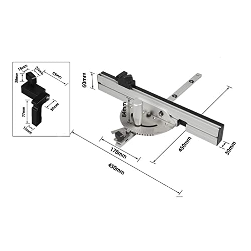 Jauge à onglets pour scie à table 450mm résolvant les écarts d'angles avec sa butée - 5