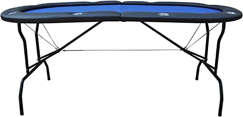 Novalife Deluxe Folding Poker and Blackjack Gaming Tabletop with Legs for 8 Players Metal Cup Holders