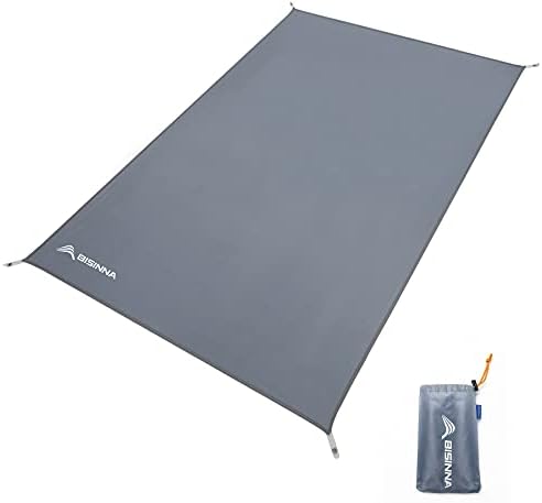 BISINNA Waterproof Camping Tarp Multifunctional Tent Footprint for 2 Man Tent, Groundsheet Picnic and Beach Mat with Drawstring Carrying Bag for Picnic, Hiking and Other Outdoor Activities