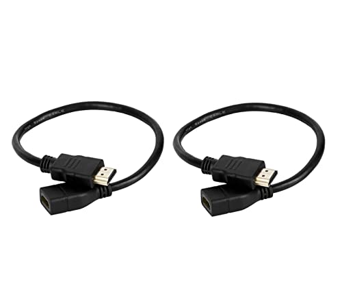 Image of LipiWorld HDMI Male to Female Extension Cable Extension Cable HDMI Extender for fire tv Stick, Laptop /PC, LCD /LED TV, Xbox, PS3 /PS4 (Pack Of 2 30Cm)