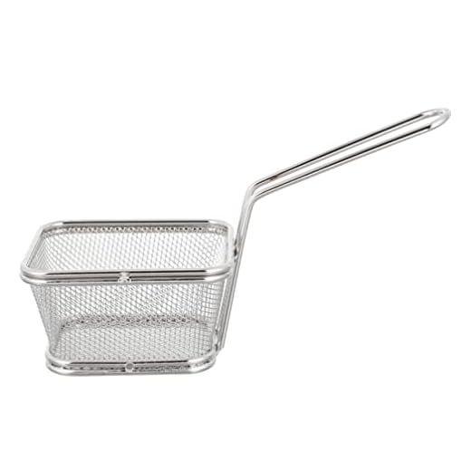 Garneck Kök Stekning Pommes Frites Tråd Stek Kök Stekning För Chips Lök Kyckling Nugget Popcorn Silver