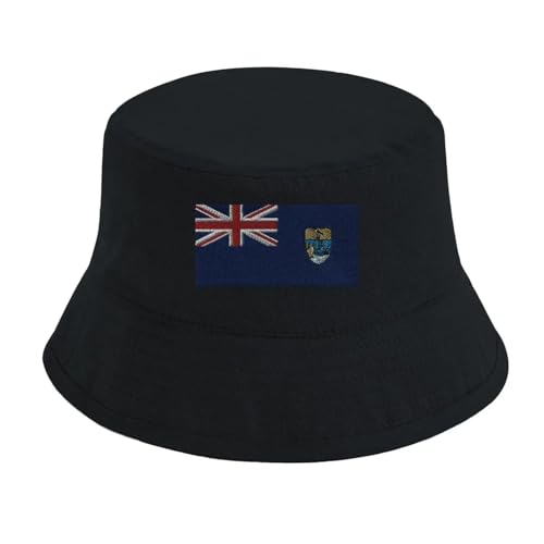 Chapeau bob drapeau Sainte-Hélène Ascension Tristan da Cunha bicolore