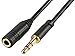 PRO SIGNAL - 3.5mm Slim Stereo Jack Plug to 3.5mm Socket Lead, 1.5m Black