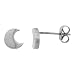 Small Stainless Steel Crescent Moon Stud Earrings, 1/4 inch