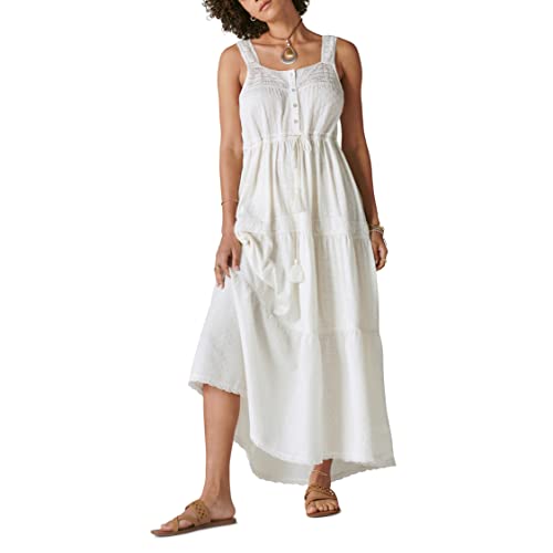 Amazon.com: Lucky Brand Women's Lace Tiered Knit Maxi Dress, Gardenia, XS :  Clothing, Shoes & Jewelry