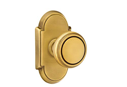 Bouton Norwich Emtek en laiton antique français pour double porte de prestige