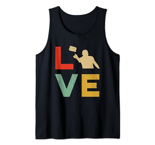 Love Cornhole Vintage Retro Style Team Tournament Tank Top, Black