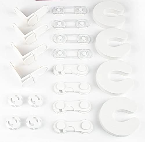 İdeal Baby 20'li Güvenlik Seti Çok Amaçlı Kilit Kapak Kilidi Priz Kapağı Sünger Kapı Durdurucu - Görsel 1