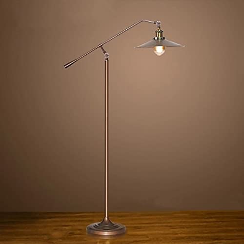 Lampadaire de lecture d'angle pour salon chaleureux au style rustique