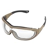Tactical Goggles UV Protection Windproof Sunglasses with Fixed Straps for Cycling Hunting CS Wargame Airsoft Paintball (Color : GG-004-T-L)