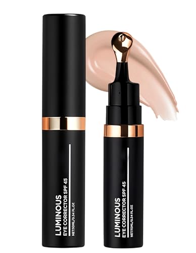 Erinde Corrector para Ojos, Corrector de Maquillaje Iluminador con Efecto Antienvejecimiento, Oculta enrojecimiento, ojeras y manchas de pigmento, Alta Cobertura, para Tono Rosado o Mediano 10ml #02