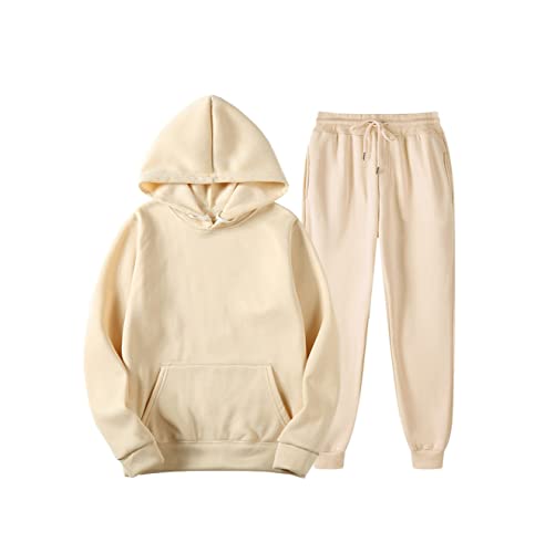 Survêtement à capuche contre le froid avec pantalon en polaire Kiioouu confortable XL