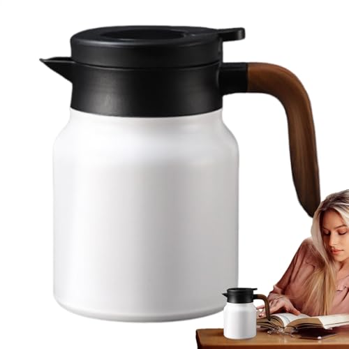 Caraffa isolata – Grande distributore termico per caffè, moderna caffettiera in acciaio inox, brocca per acqua calda sigillata sottovuoto, fiaschetta per bevande, caraffa di ritenzione del calore per