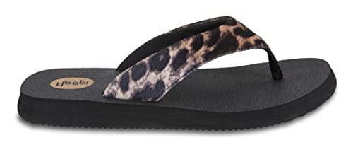 Floopi Flip Flops For Women Casual Flat Yoga Mat Thong Womens Sandals, Ladies Beach Sandals With Indoor & Outdoor Anti Skid Soles (9, Leopard-536) #TOP2