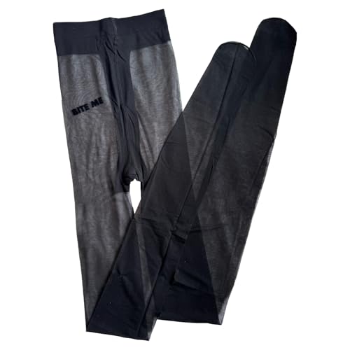 Bite Me Tights – Bold Fashion Printed Hosiery – Flirty Date Night & Clubbing Tights