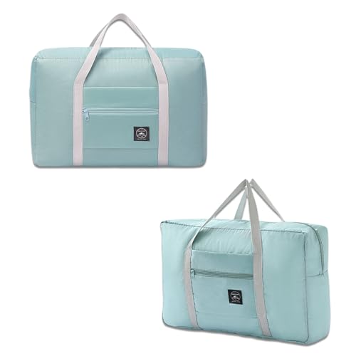 Sac de voyage pliable pour éviter les frais de bagages cabine lot de 2 bleus compacts