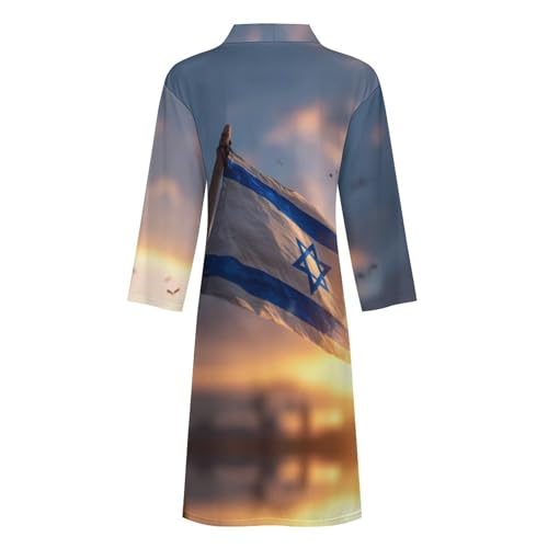 Bata de baño israelí para hombre ligera para evitar el calor excesivo JIUFOTK 5