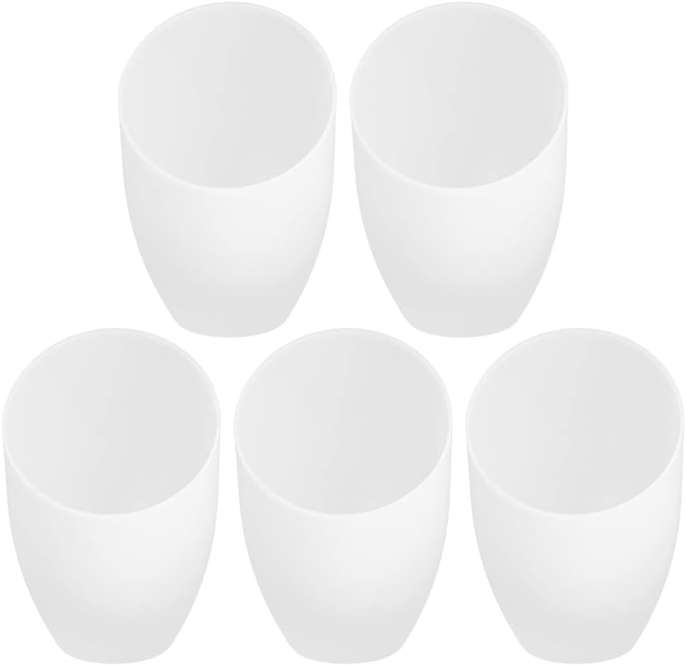 Luxshiny 5 Pcs Horseshoe Lampshade Set 5.35X4.33X1.57In White Plastic Lamp Shade Replacement for Table and Pendant Lamps Easy to Install Versatile Light Accessory