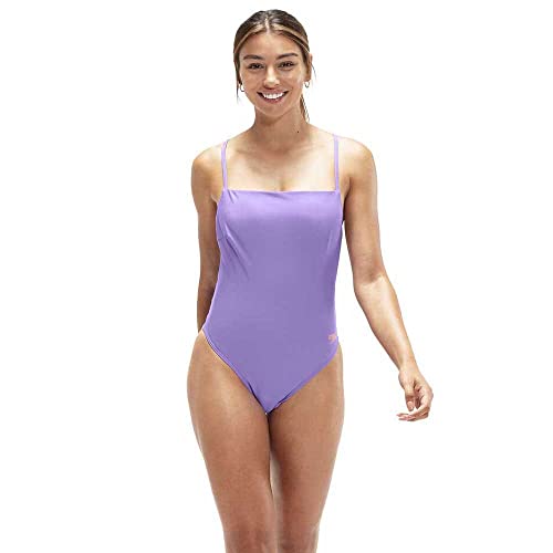 Maillot de bain une pièce violet Speedo avec bretelles réglables fines