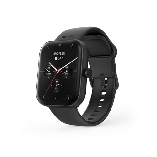 Montre connectée étanche Hama écran TFT 1,65 pouce avec suivi sommeil et appels mains libres