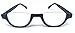 The Noble Semi-Rimless Half Reader Half Moon Reading Glasses, 1.75 Black