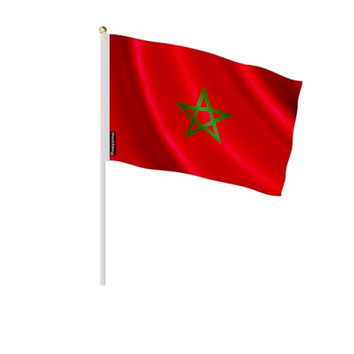 Drapeau Maroc petit format 14x21cm lot de 100 pour défilé