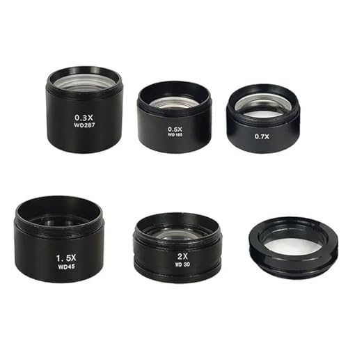 Microscopes Equipment 0.5X 2X .7X Barlow Auxiliary Lens for Industry Digital Video Stereo Microscope Camera Mounting Thread