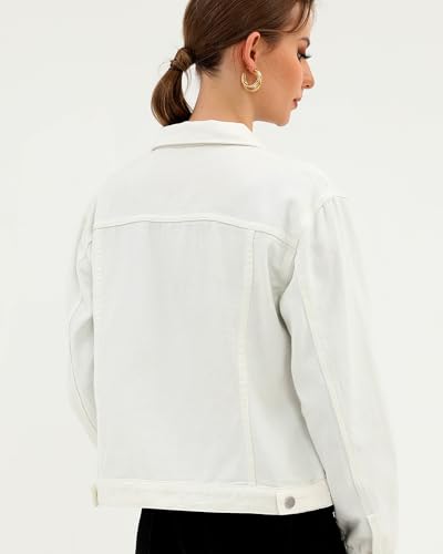 Argstar Denim Jacket for Women Button Up Long Sleeve with Pockets (Available in Inner Pockets)3