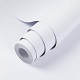 practicalWs 壁紙シール リメイクシート 白 耐熱 防水シール 貼って 剥がせる壁紙 補修 カッティングシート ホワイト キャビネット・ドア・壁・テーブル天板 多用途 DIY用 壁がみ 透けない かべがみ のり付き おしゃれ 44X300cm