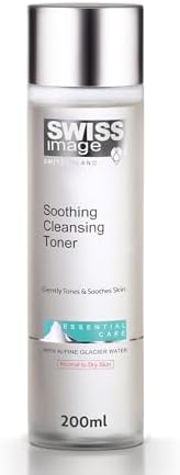 Swiss Image Essential Care Soothing Cleansing Toner | Hydrates & Removes Makeup | Enriched with Alpine Glacier Water | For Men & Women | 200ml