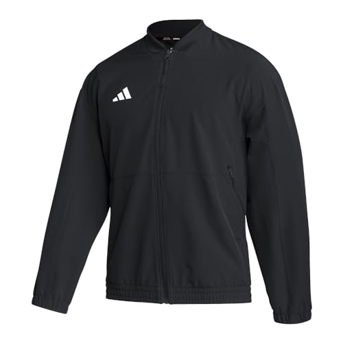 adidas Mens Travel Jacket Training Athletic Outerwear Casual Lightweight - Black