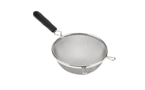 Good Cook 6 in. L Silver/Black Mesh Strainer