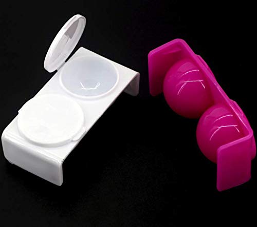 2PCS Dappen Dish doble taza para arte de uñas miniatura 3