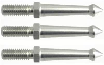 Desmond Set of 3 Long Tripod Spike 2" SS Stainless Steel RRS Compatible 3/8" Universal