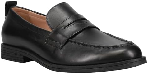 Cole Haan Women's Stassi Penny Loafer, Black Leather, 5.5 | Image 1