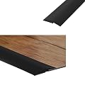 Self Adhesive Floor Transition Strip, Laminate Floor Strip Carpet Transition Strip Floor Threshold Divider Strips, Flooring Edge Trim, Suitable for Height Less Than 3mm/5mm (3mm/6.56ft, Black)